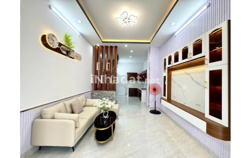 BÁN NHÀ MỚI ĐẸP – HẺM XE HƠI 6M – HUỲNH TẤN PHÁT, NHÀ BÈ