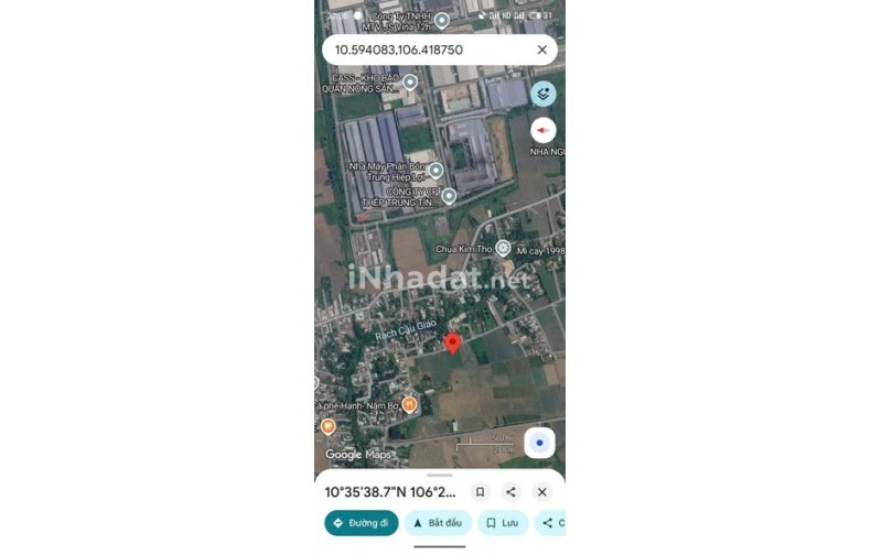 BÁN ĐẤT THỦ THỪA, LONG AN – DIỆN TÍCH KHỦNG 1000M² – SÁT VÁCH KCN HÒA BÌNH – GIÁ ĐẦU TƯ CHỈ 2.3 TR/M²
