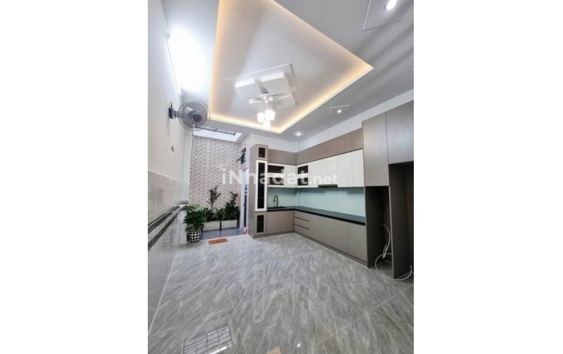 NHÀ MỚI ĐƯỜNG HUỲNH THỊ HAI - 4 TẦNG, HẺM XE HƠI THÔNG