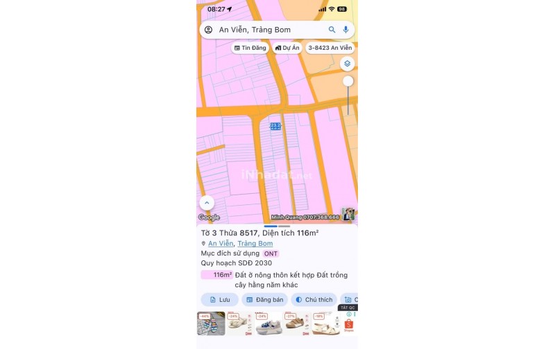 BÁN ĐẤT SỔ RIÊNG THỔ CƯ, ĐƯỜNG NHỰA, GIÁ CHỈ TỪ 1 TỶ 25