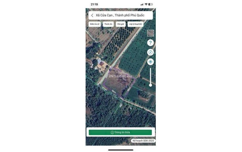 Bán Đất 5.000m² Hai Mặt Lộ Tại Cửa Cạn, Phú Quốc, 1,8 tỷ