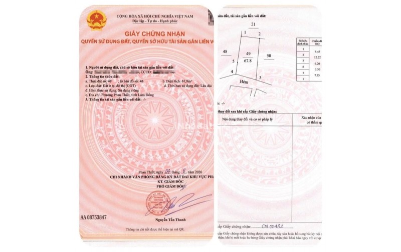 Bán Đất Thổ Cư Hẻm Cao Thắng, Phan Thiết – Giá 1,25 Tỷ