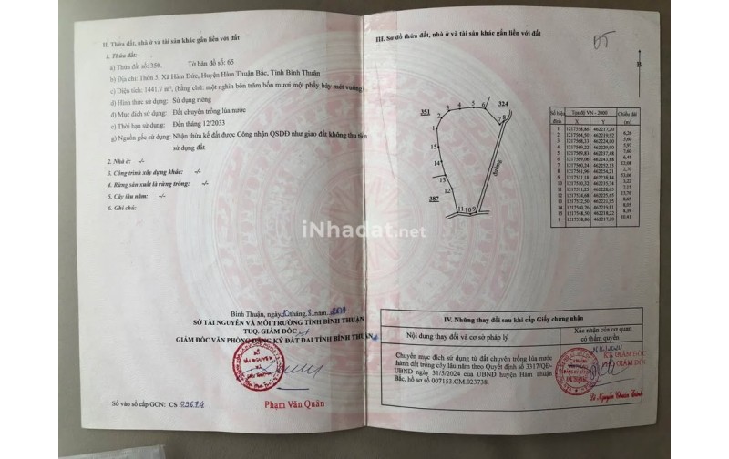 Bán 1,4 Sào Đất Cây Lâu Năm Quy Hoạch Thổ Cư, Hàm Đức